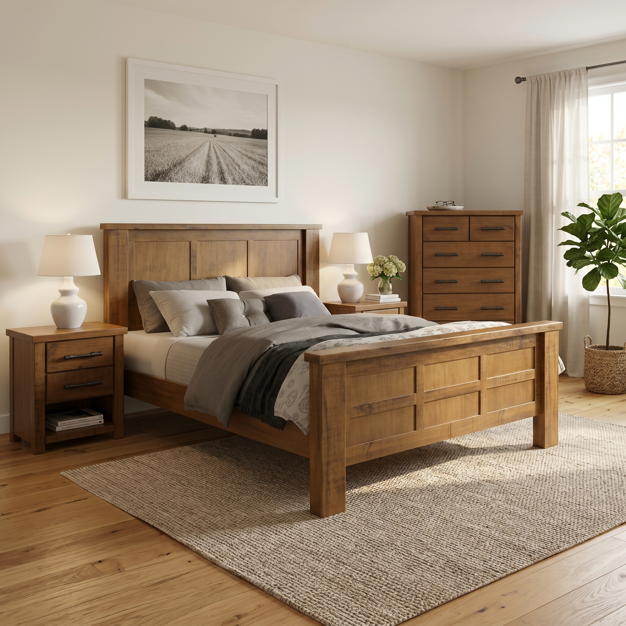 Oakwood 5 Pcs Bedroom Suite - lifestyle
