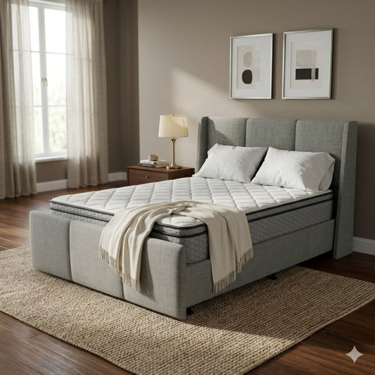 NZ Made Cascade Bed Frame + Bliss Max Medium Mattress | Furniture World NZ