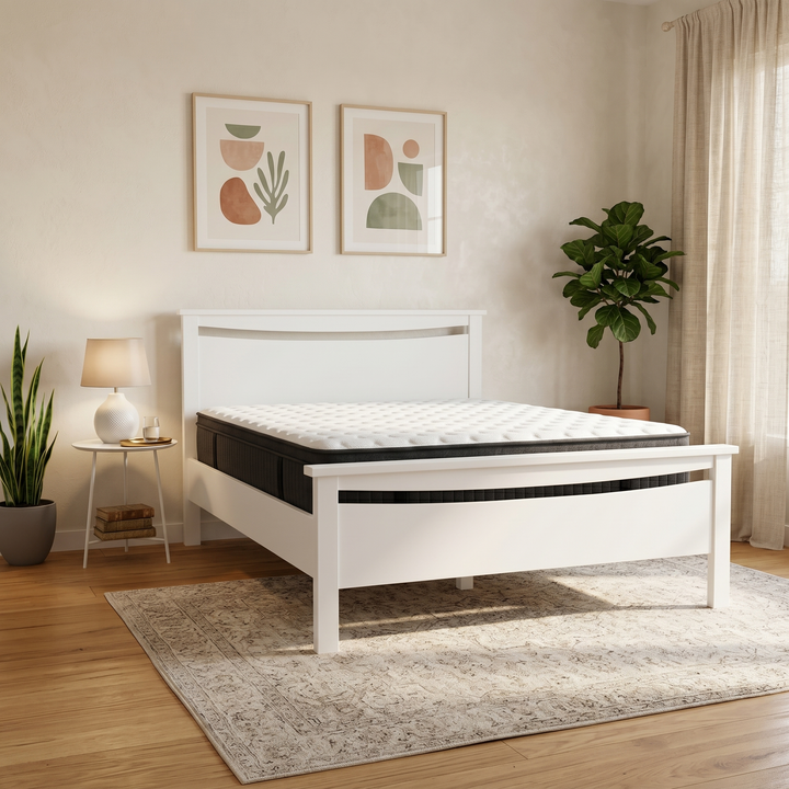Medallion Bed Frame White - lifestyle