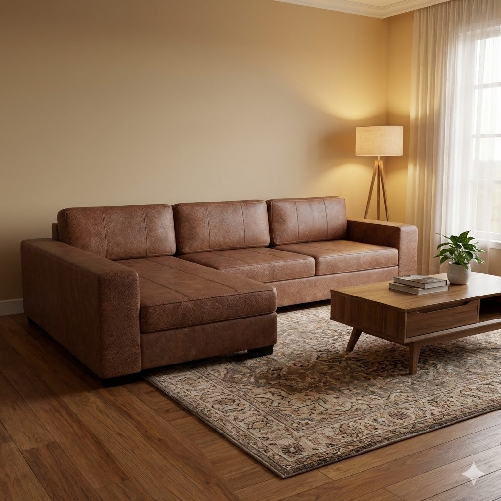 NZ Made Evoque Long-Arm with Chaise Corner Sofa