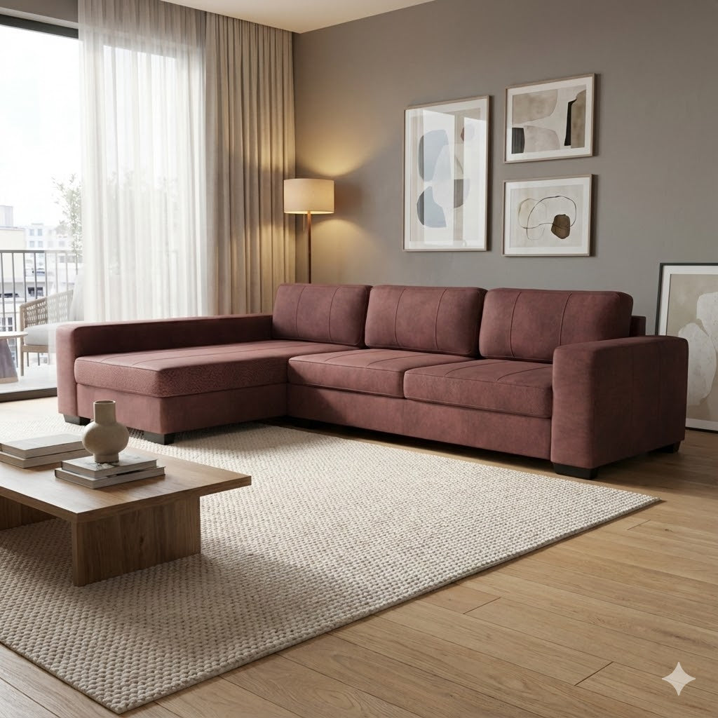 NZ Made Evoque Long-Arm with Chaise Corner Sofa