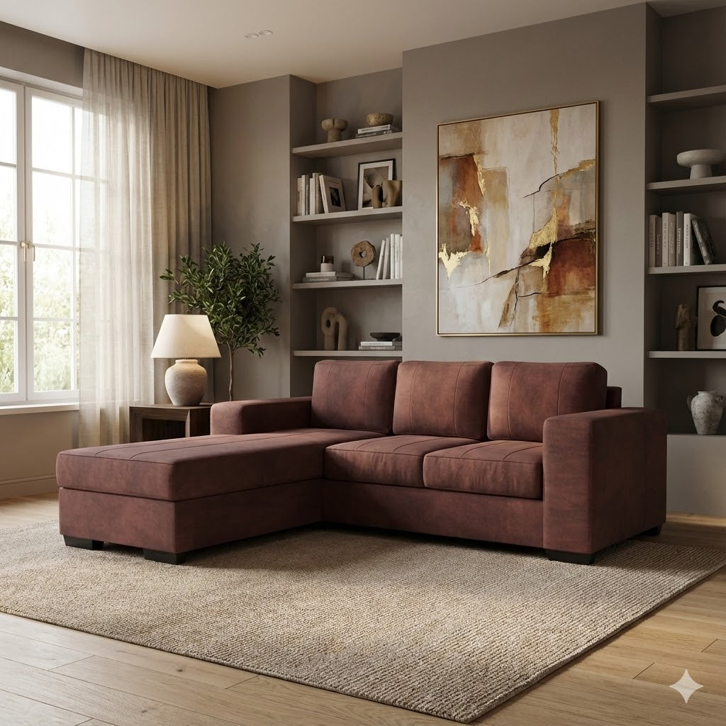 NZ Made Evoque 3 Seater with Chaise Corner Sofa