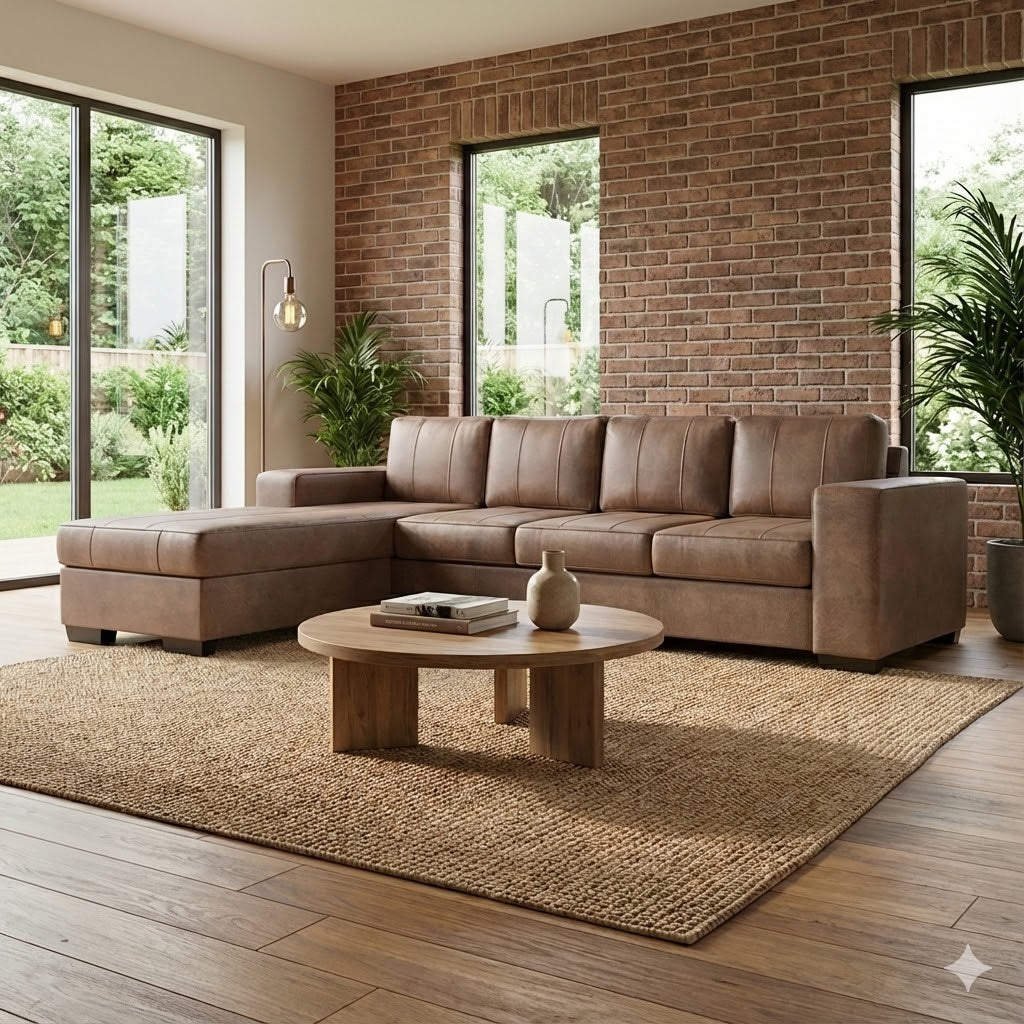 NZ Made Evoque 4 Seater with Chaise Corner Sofa