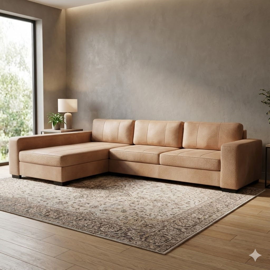 NZ Made Evoque Long-Arm with Chaise Corner Sofa