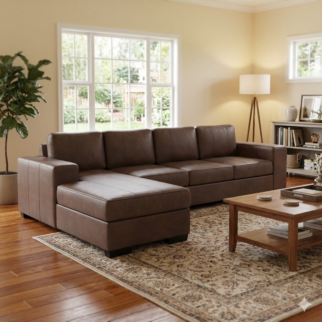 NZ Made Evoque 4 Seater with Chaise Corner Sofa