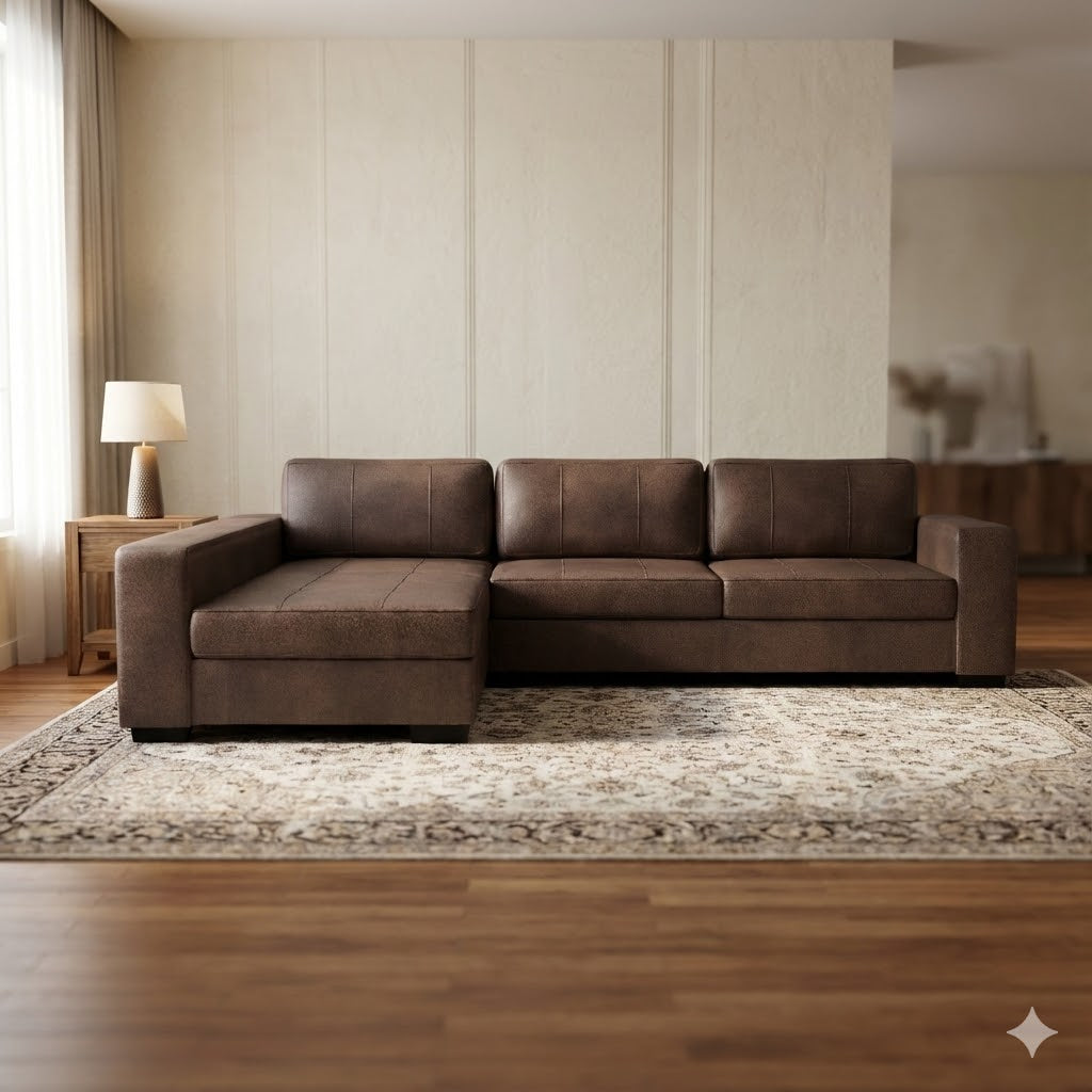 NZ Made Evoque Long-Arm with Chaise Corner Sofa