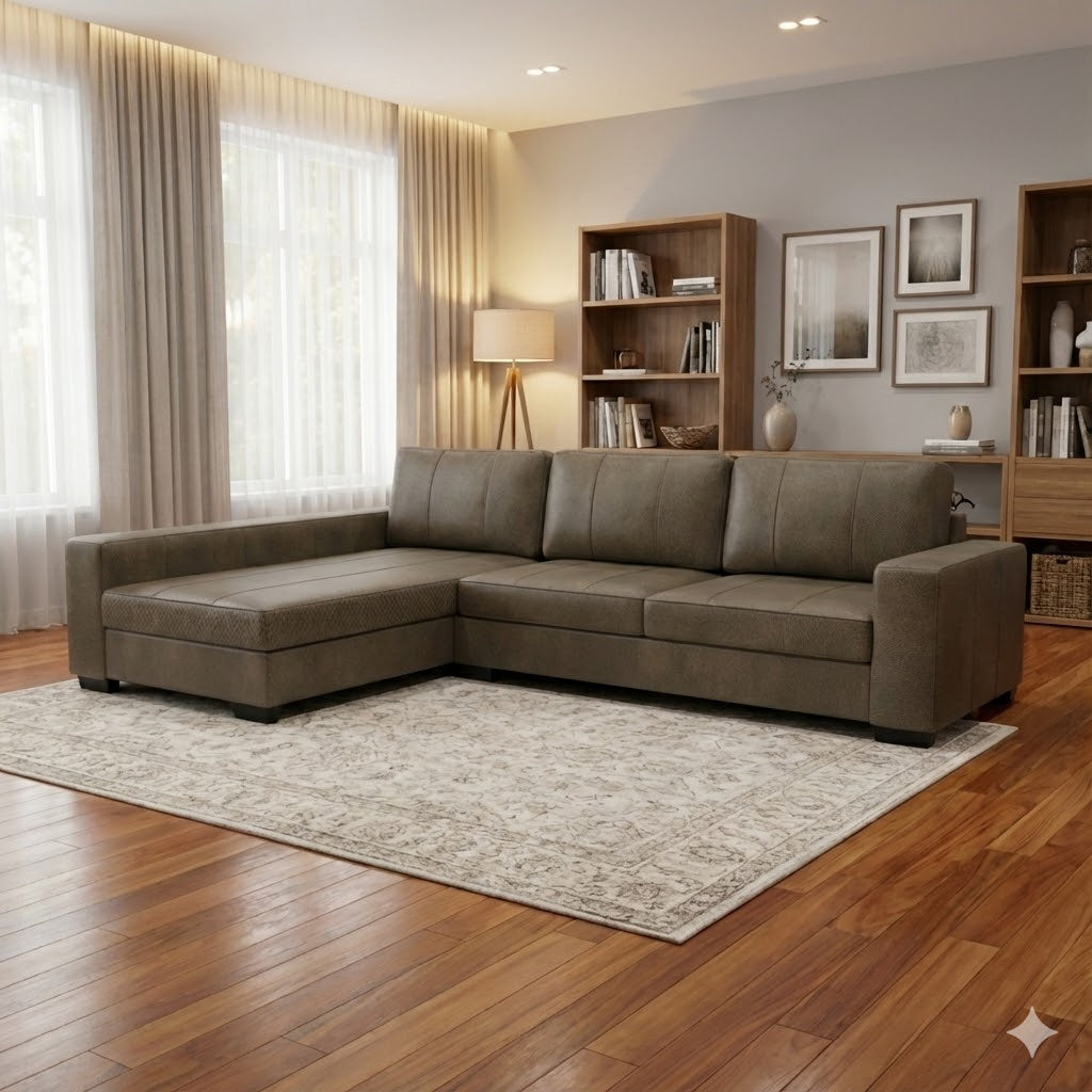 NZ Made Evoque Long-Arm with Chaise Corner Sofa