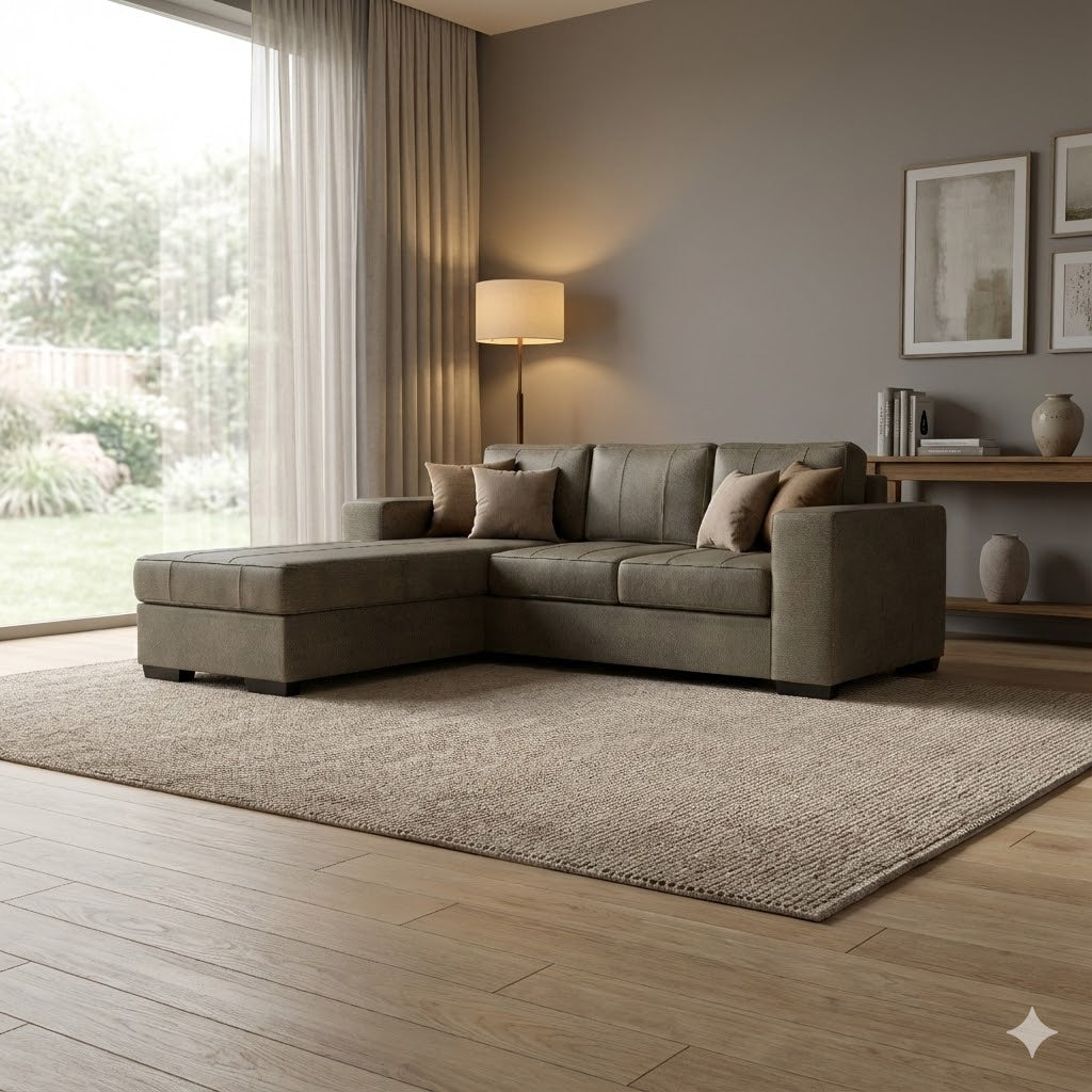 NZ Made Evoque 3 Seater with Chaise Corner Sofa