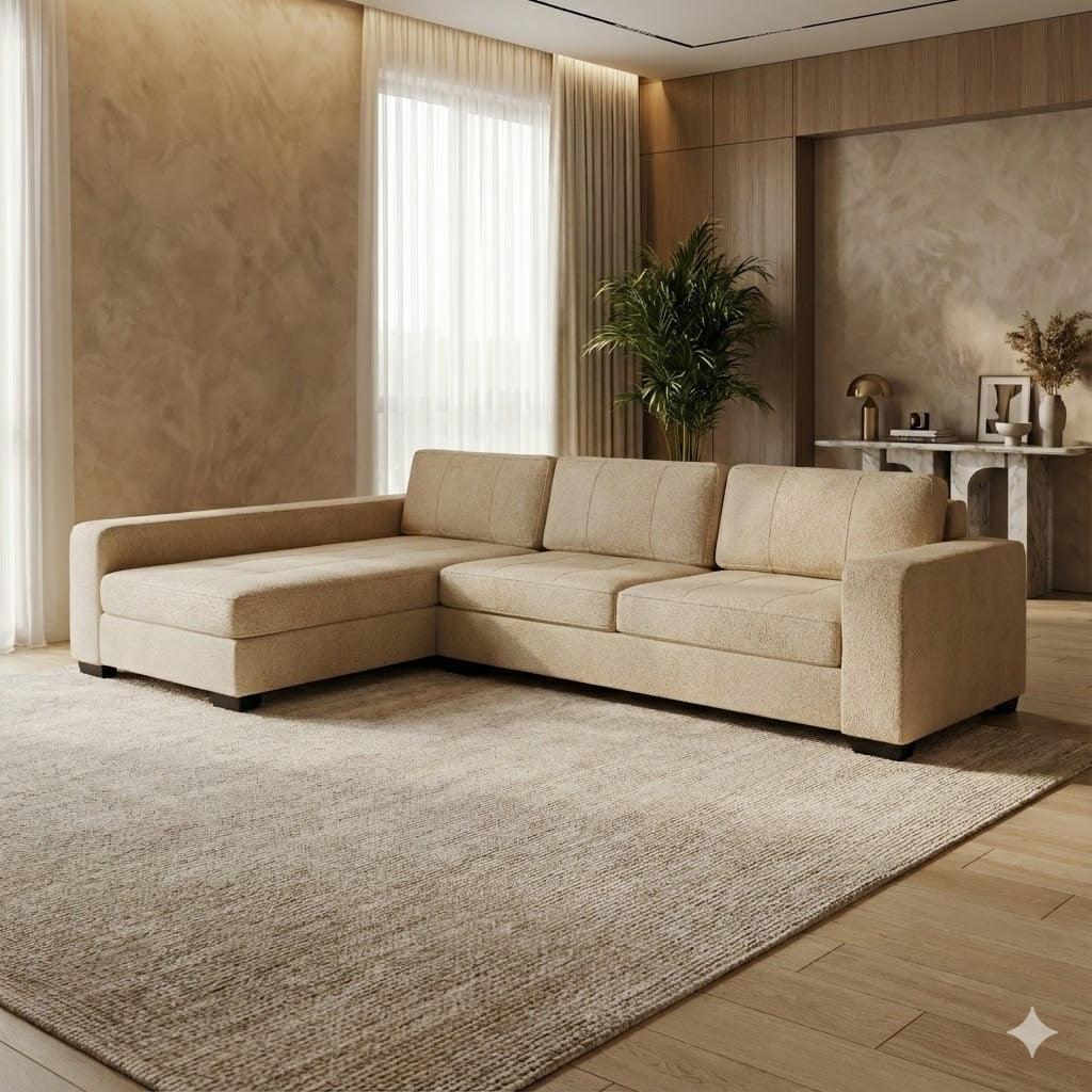 NZ Made Evoque Long-Arm with Chaise Corner Sofa