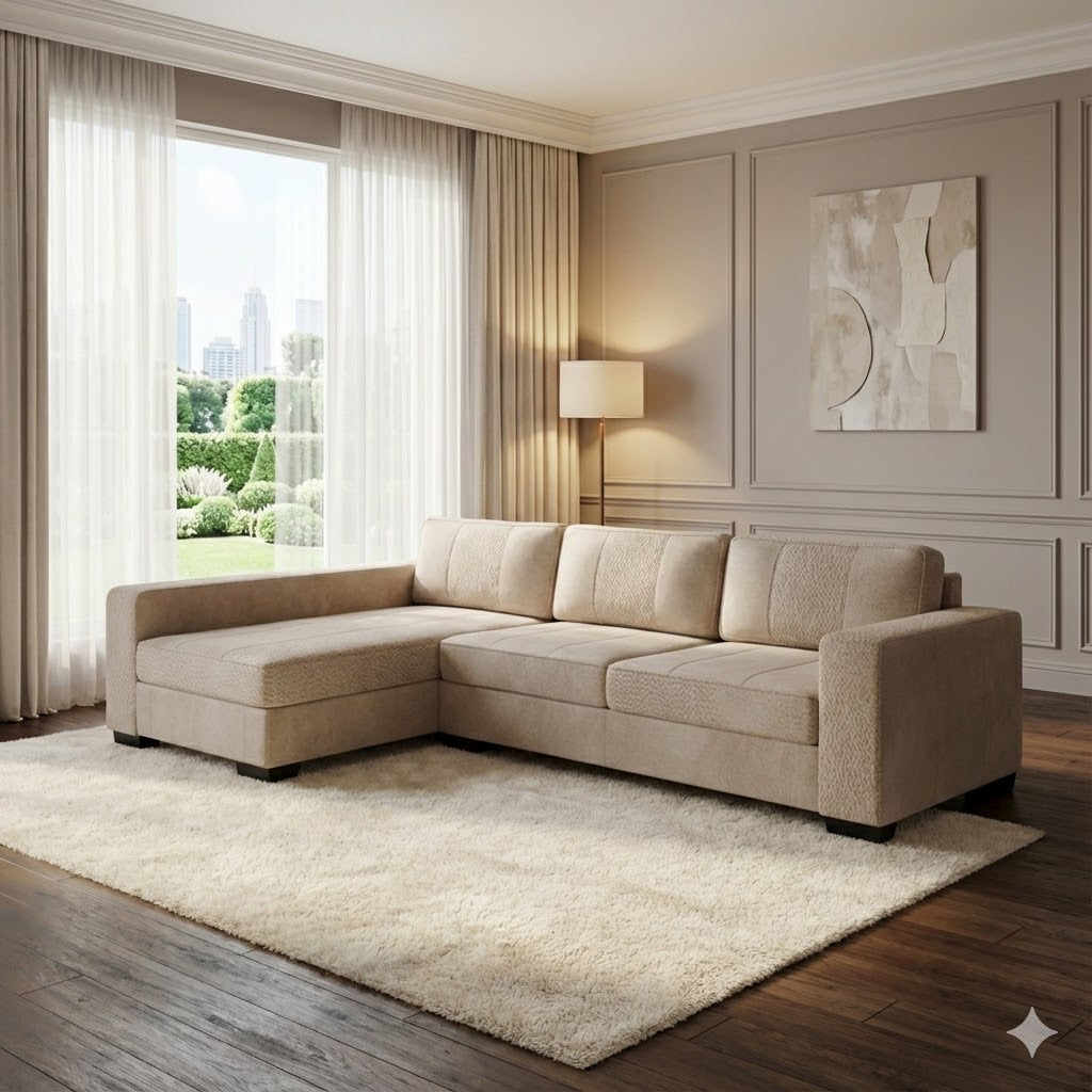 NZ Made Evoque Long-Arm with Chaise Corner Sofa