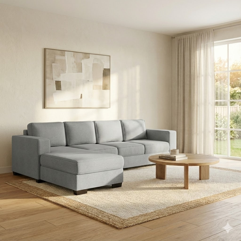 Kiwi Comfort NZ Made 4-Seater Corner Sofa with Chaise