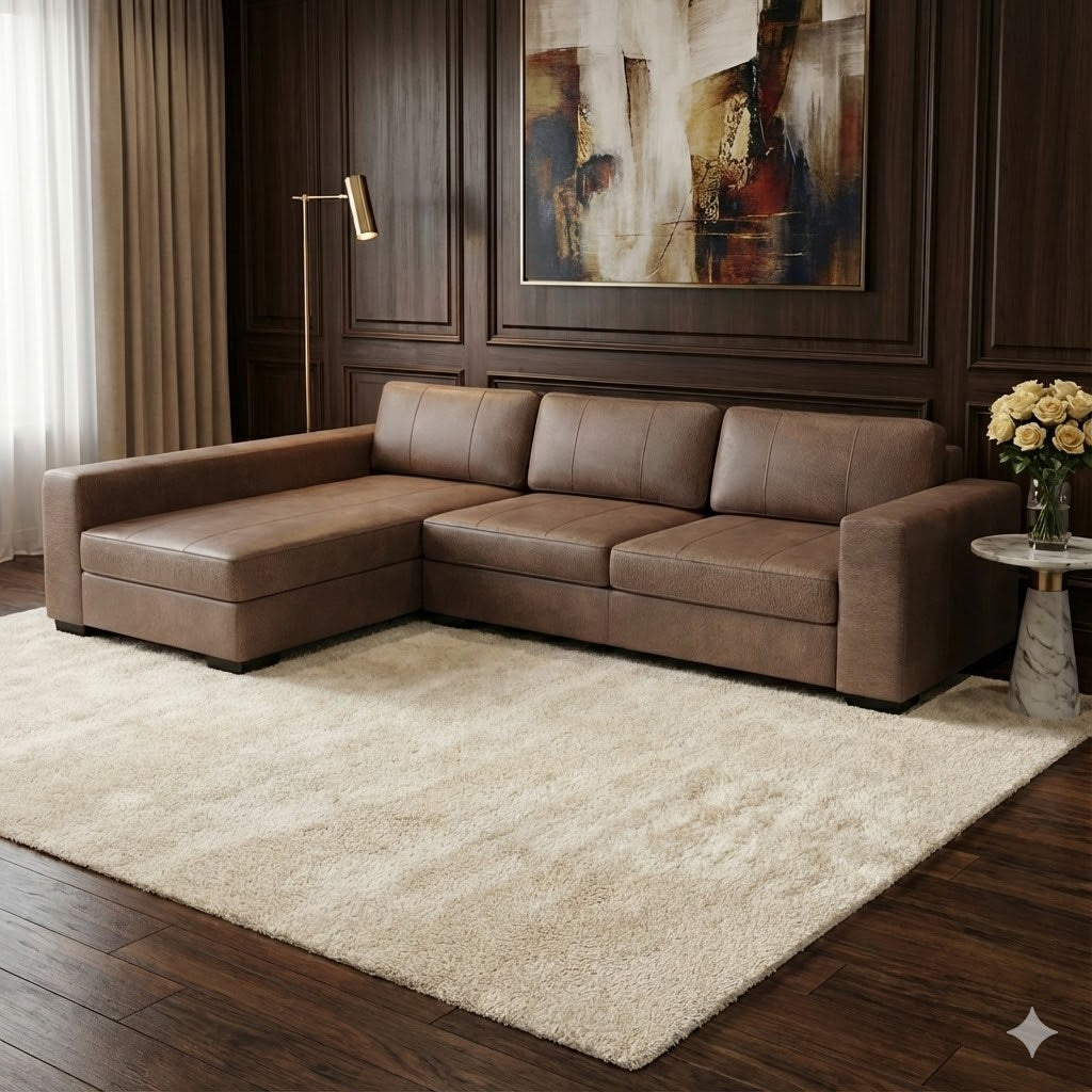 NZ Made Evoque Long-Arm with Chaise Corner Sofa