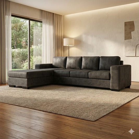 NZ Made Evoque 4 Seater with Chaise Corner Sofa