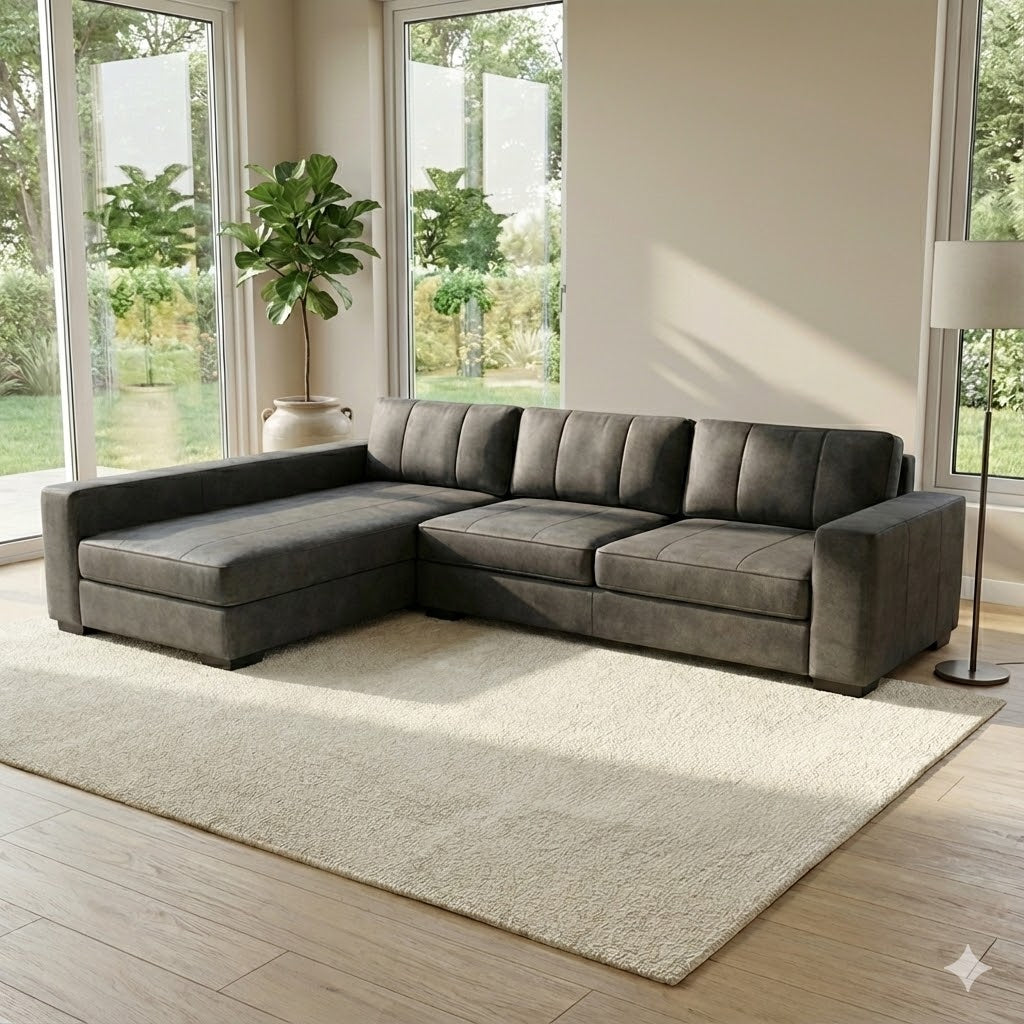 NZ Made Evoque Long-Arm with Chaise Corner Sofa