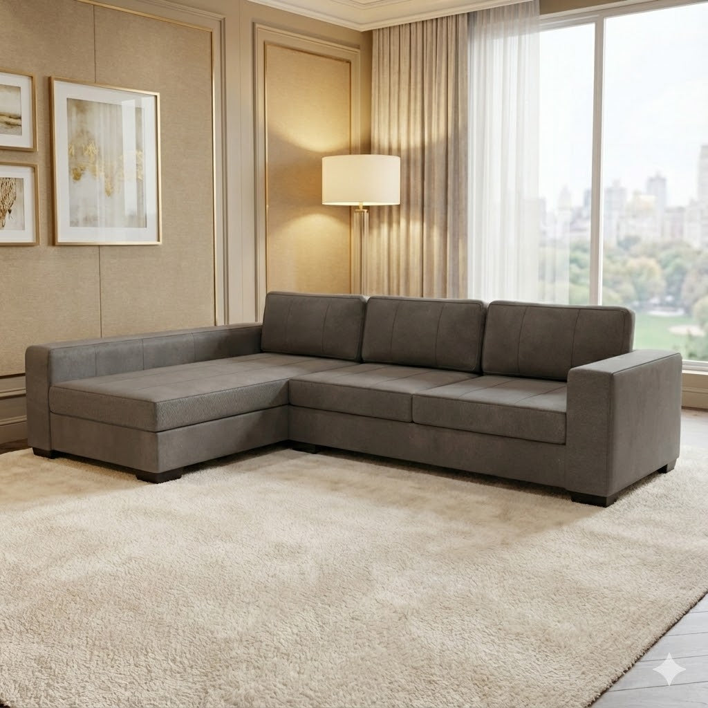 NZ Made Evoque Long-Arm with Chaise Corner Sofa