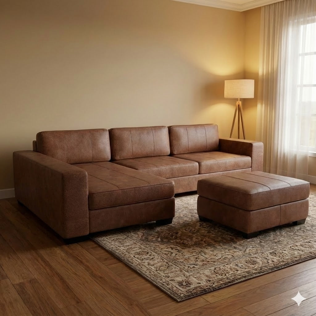 NZ Made Evoque Long-Arm with Chaise Corner Sofa