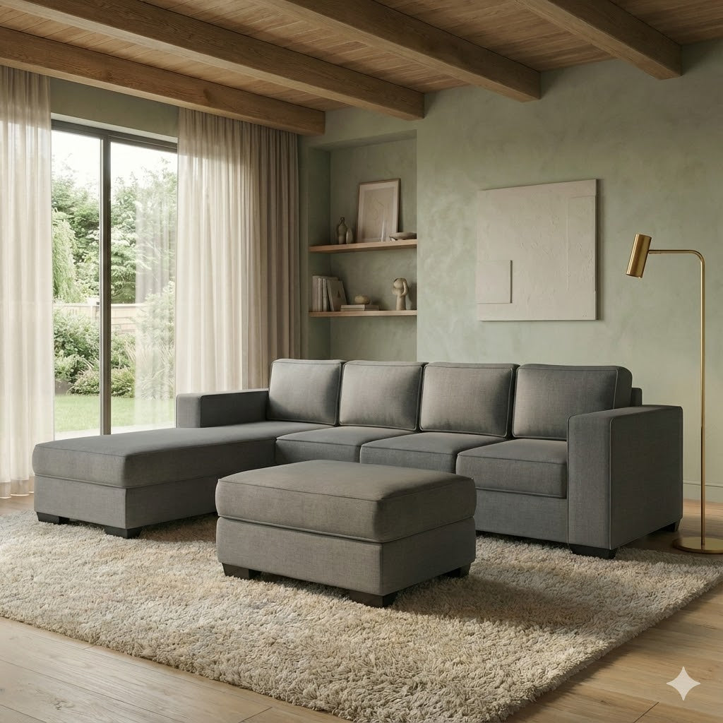 Kiwi Comfort NZ Made 4-Seater Corner Sofa with Chaise