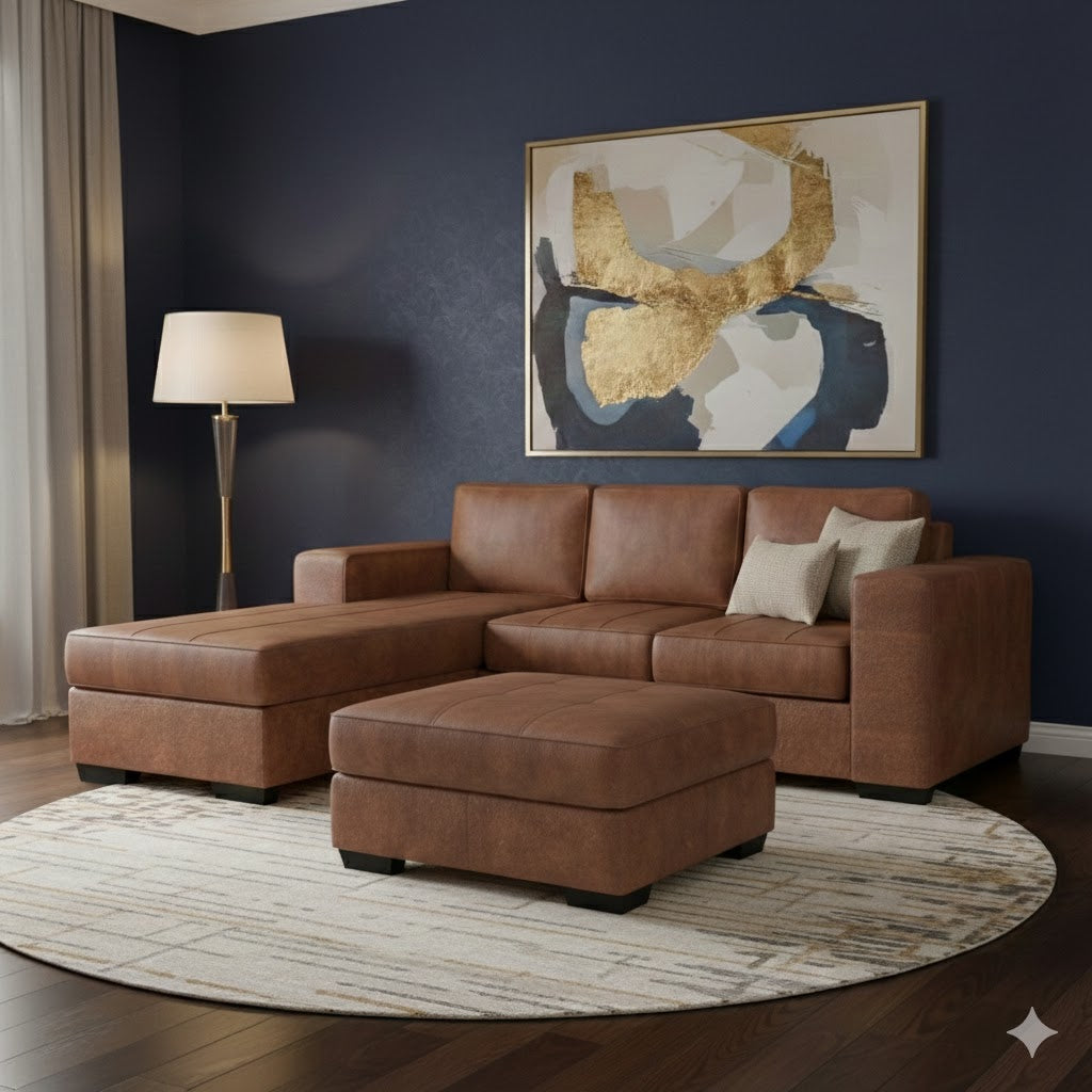 NZ Made Evoque 3 Seater with Chaise Corner Sofa