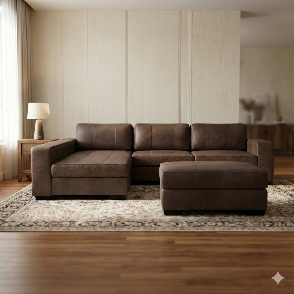 NZ Made Evoque Long-Arm with Chaise Corner Sofa