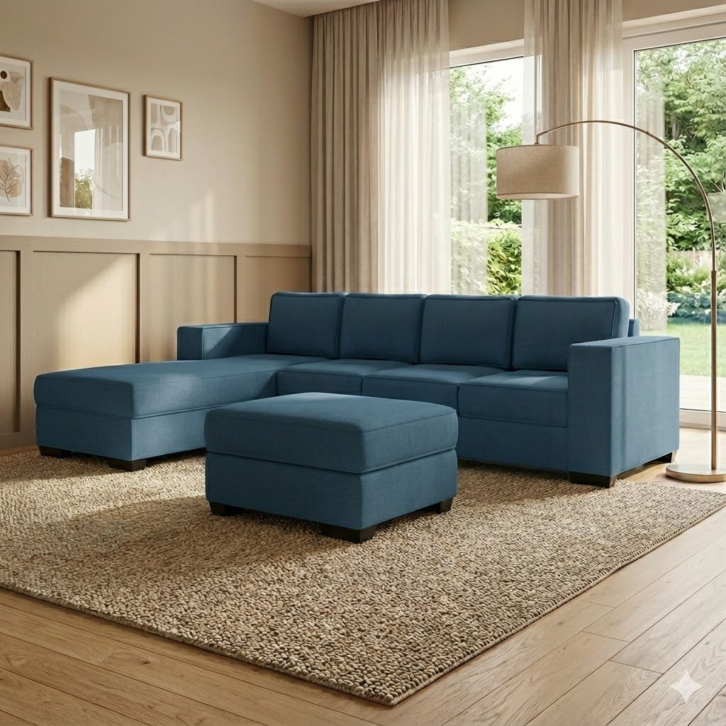 Kiwi Comfort NZ Made 4-Seater Corner Sofa with Chaise