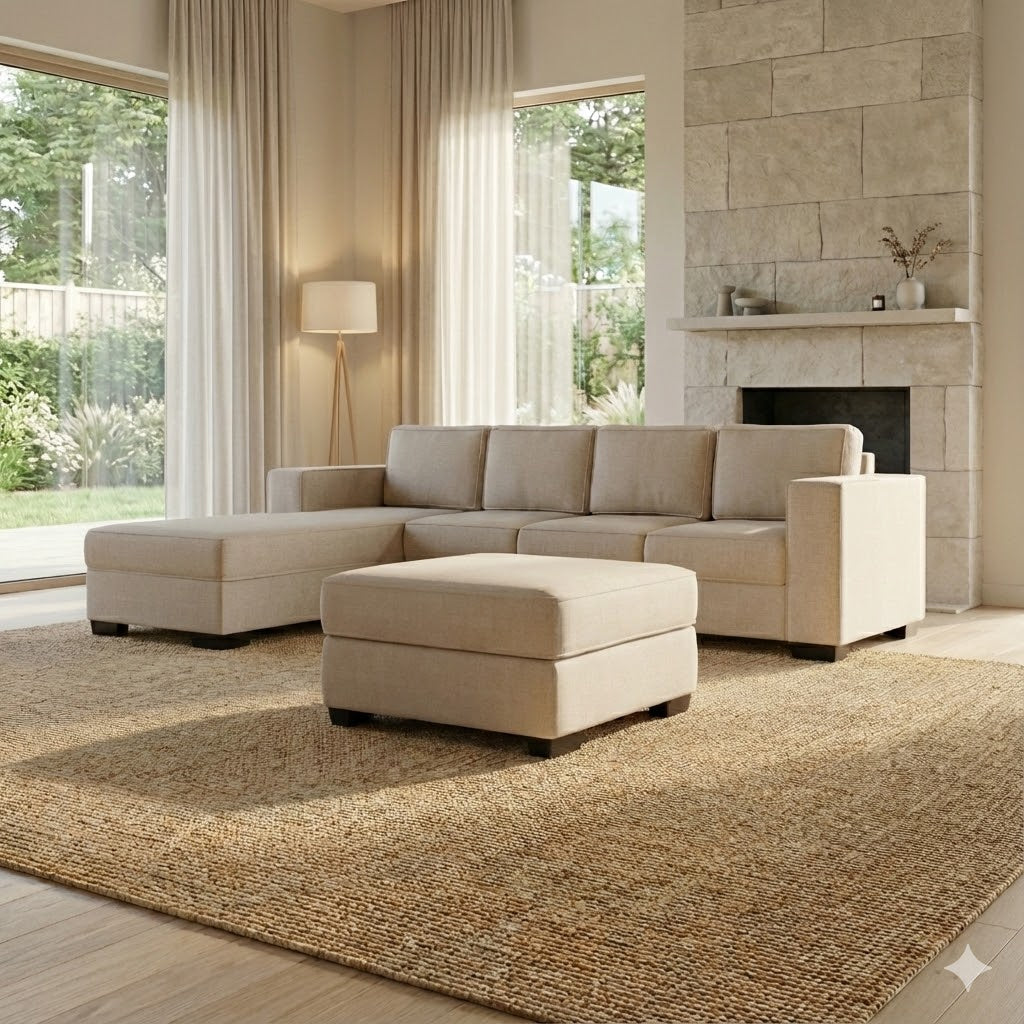 Kiwi Comfort NZ Made 4-Seater Corner Sofa with Chaise