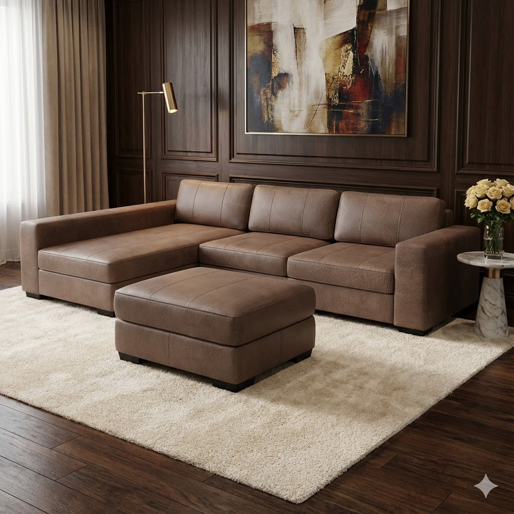 NZ Made Evoque Long-Arm with Chaise Corner Sofa