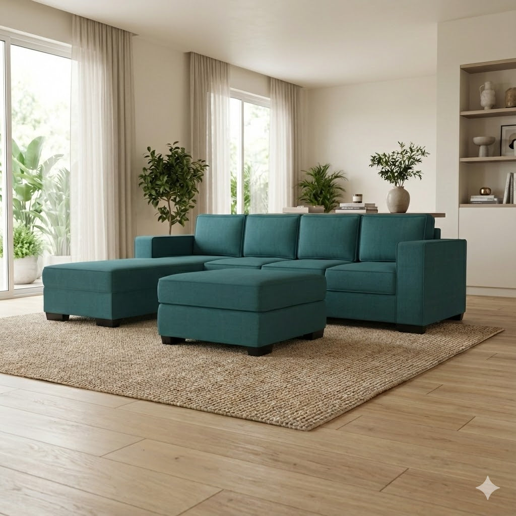 Kiwi Comfort NZ Made 4-Seater Corner Sofa with Chaise
