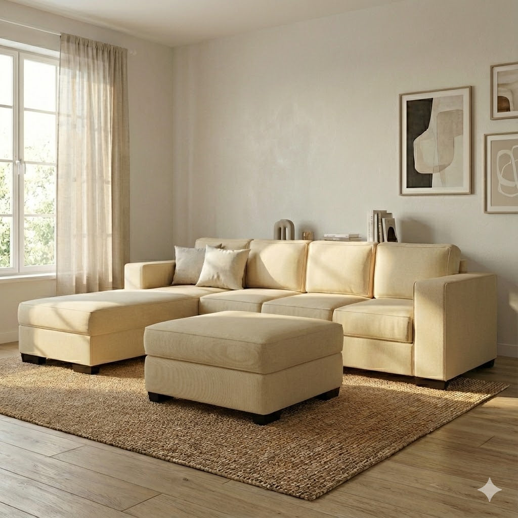Kiwi Comfort NZ Made 4-Seater Corner Sofa with Chaise