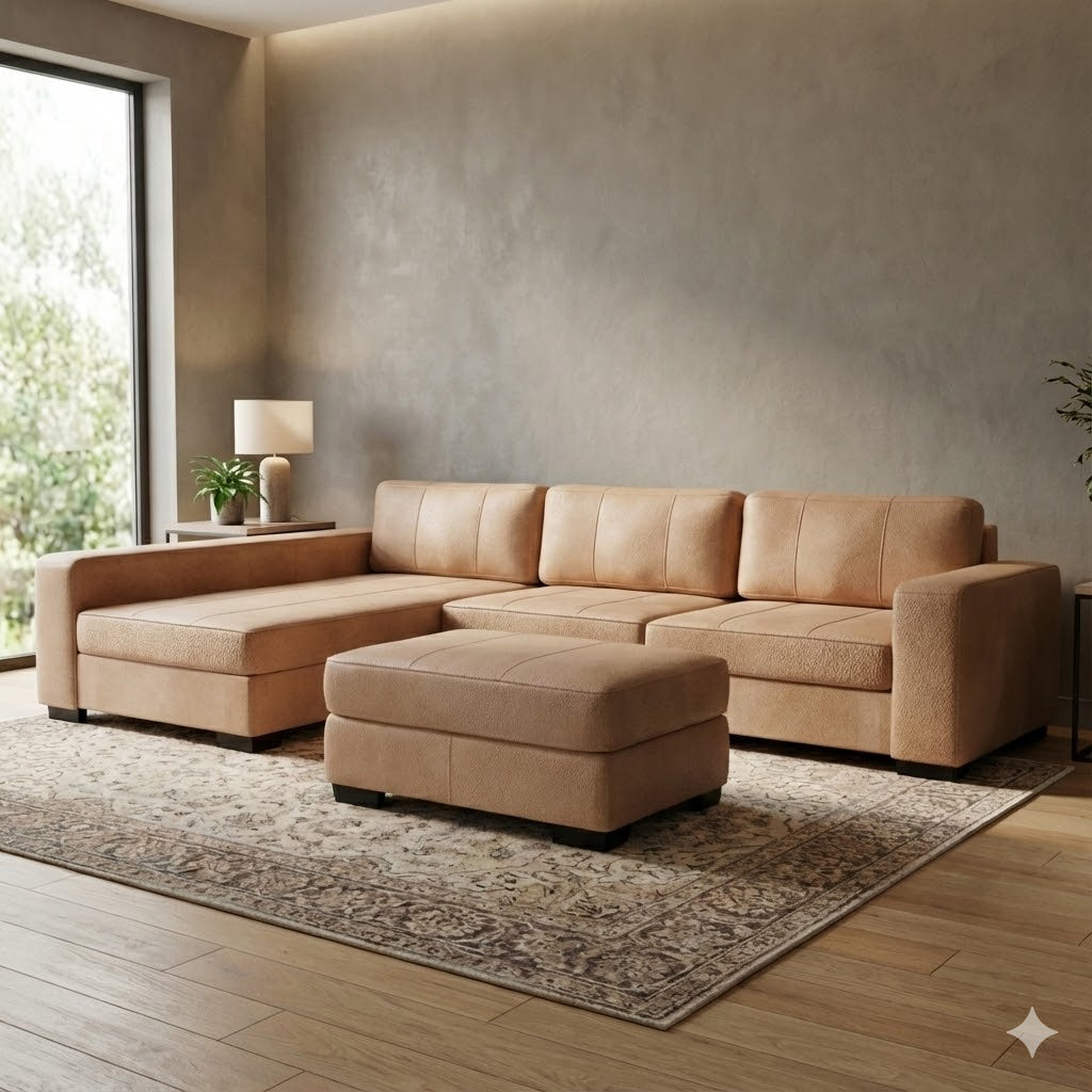 NZ Made Evoque Long-Arm with Chaise Corner Sofa