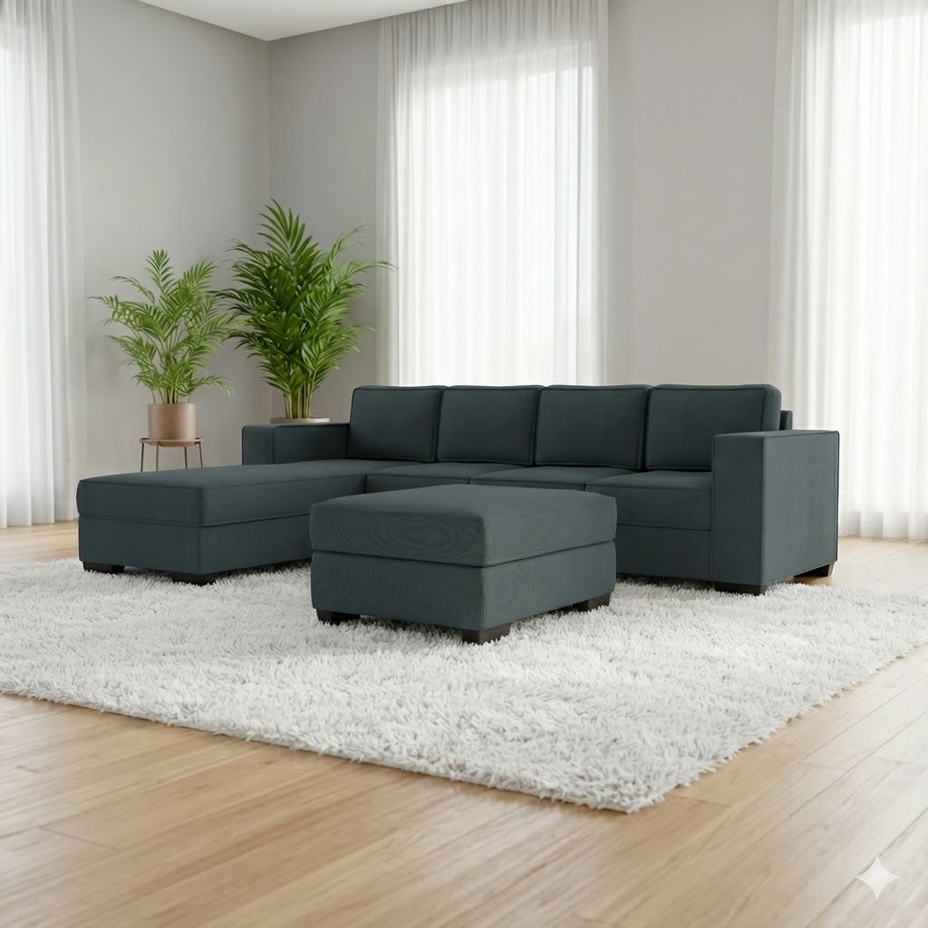 Kiwi Comfort NZ Made 4-Seater Corner Sofa with Chaise