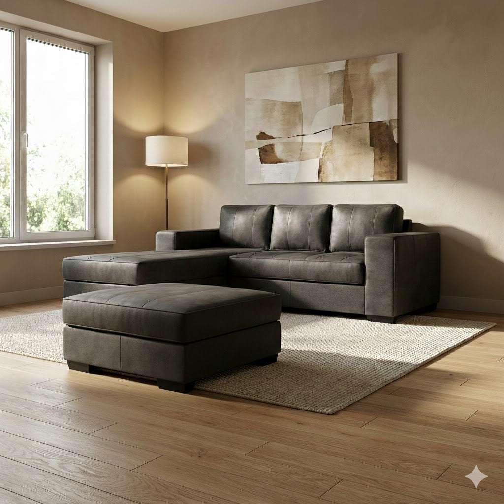 NZ Made Evoque 3 Seater with Chaise Corner Sofa