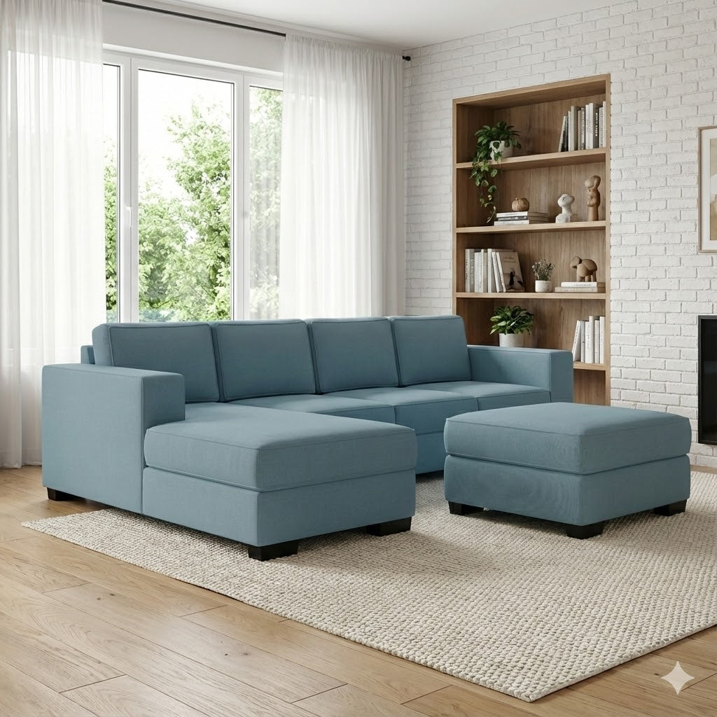 Kiwi Comfort NZ Made 4-Seater Corner Sofa with Chaise