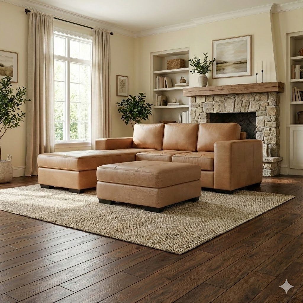 NZ Made Evoque 3 Seater with Chaise Corner Sofa