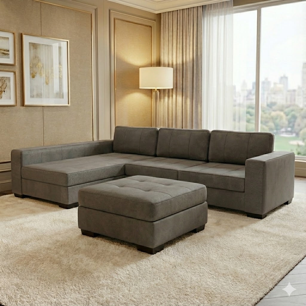 NZ Made Evoque Long-Arm with Chaise Corner Sofa