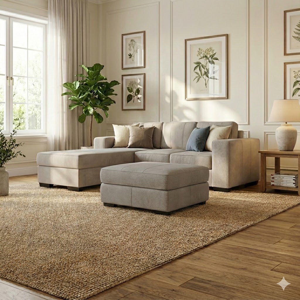 NZ Made Evoque 3 Seater with Chaise Corner Sofa