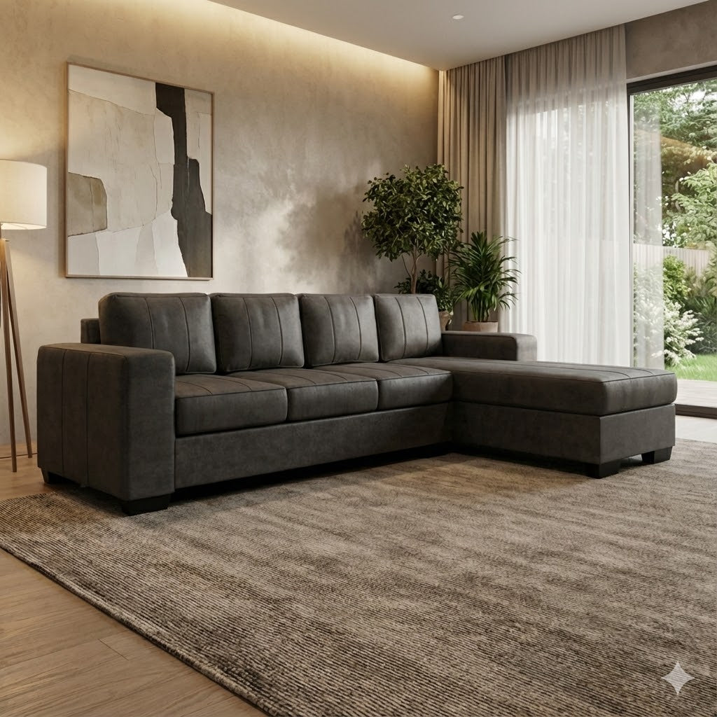 NZ Made Evoque 4 Seater with Chaise Corner Sofa