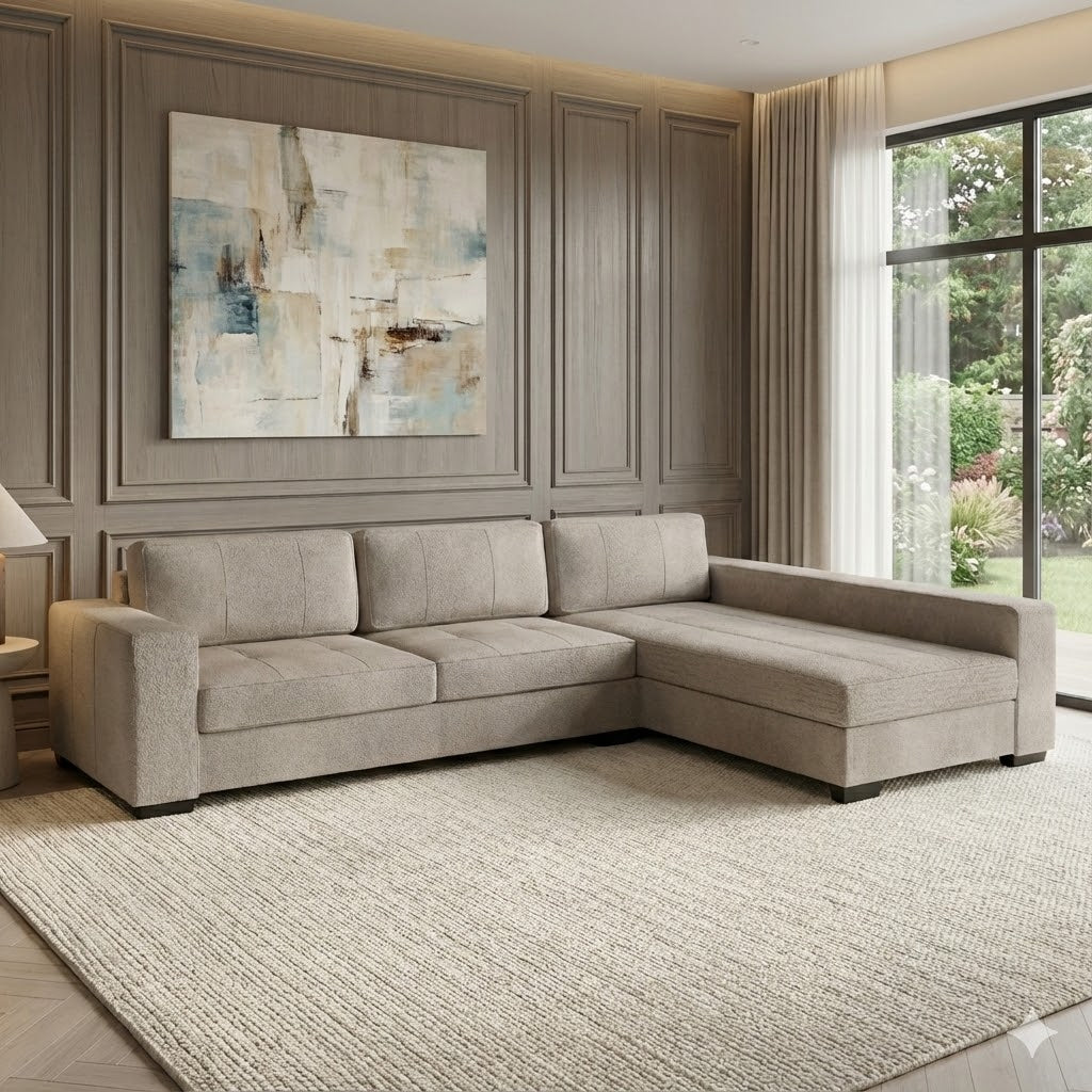 NZ Made Evoque Long-Arm with Chaise Corner Sofa