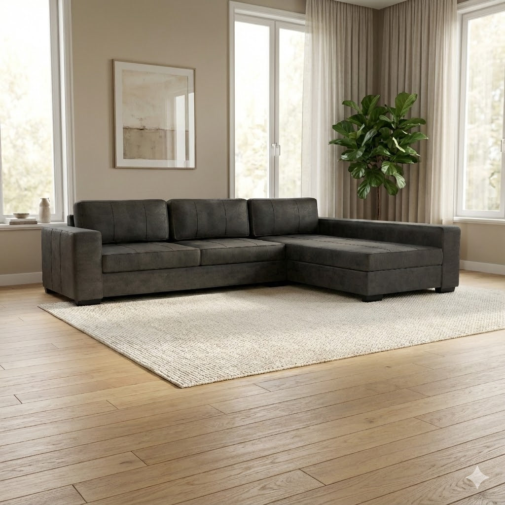 NZ Made Evoque Long-Arm with Chaise Corner Sofa