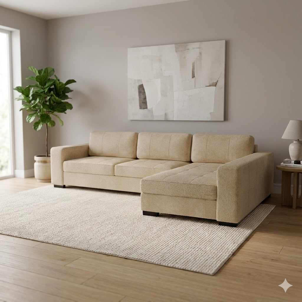 NZ Made Evoque Long-Arm with Chaise Corner Sofa