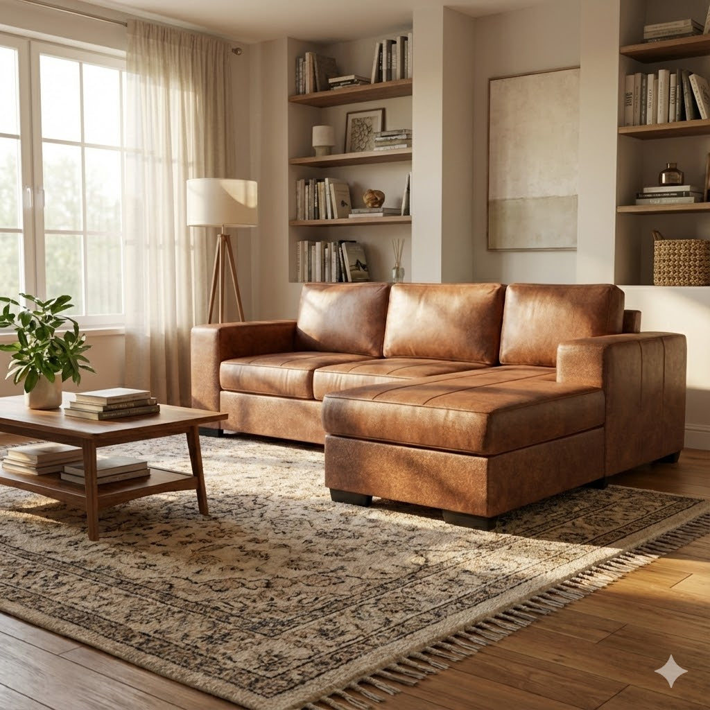 NZ Made Evoque 3 Seater with Chaise Corner Sofa