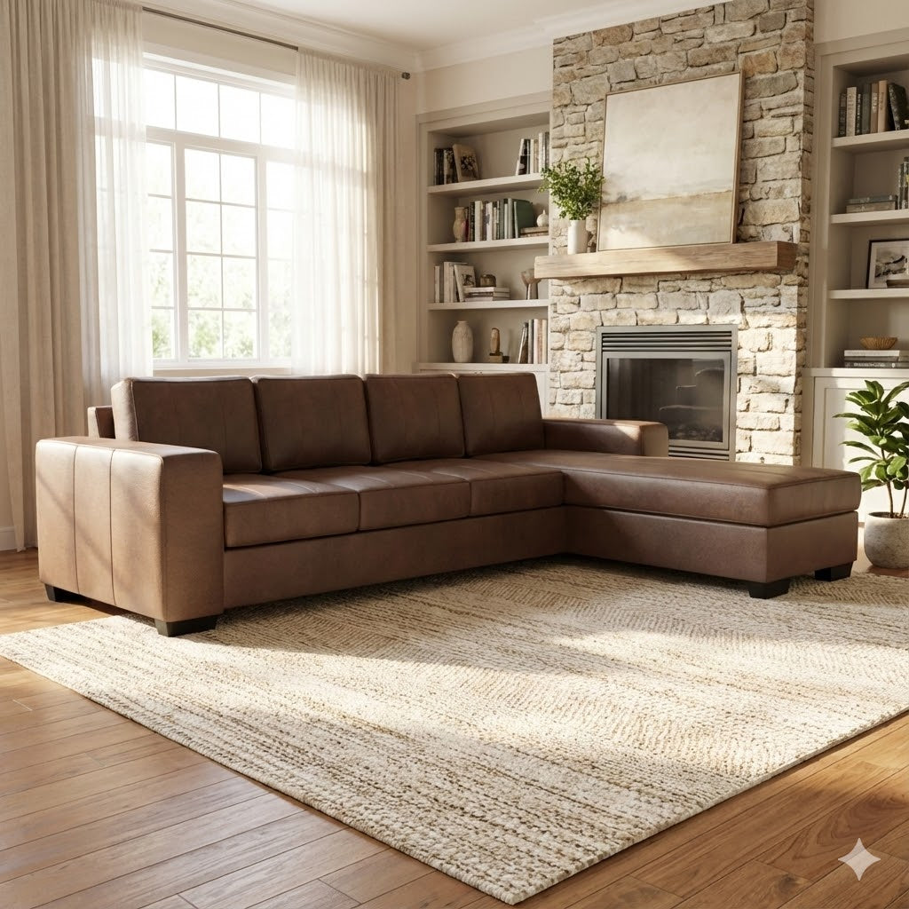 NZ Made Evoque 4 Seater with Chaise Corner Sofa