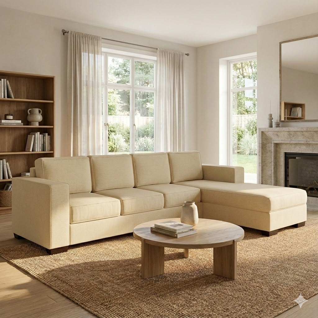 Kiwi Comfort NZ Made 4-Seater Corner Sofa with Chaise