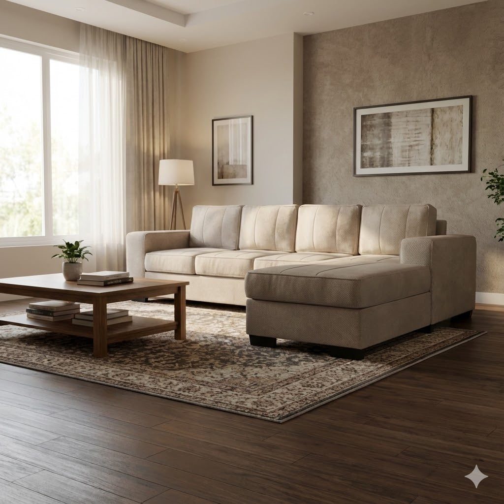 NZ Made Evoque 4 Seater with Chaise Corner Sofa