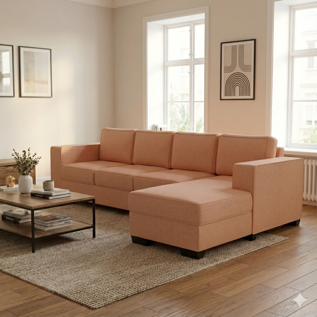Kiwi Comfort NZ Made 4-Seater Corner Sofa with Chaise