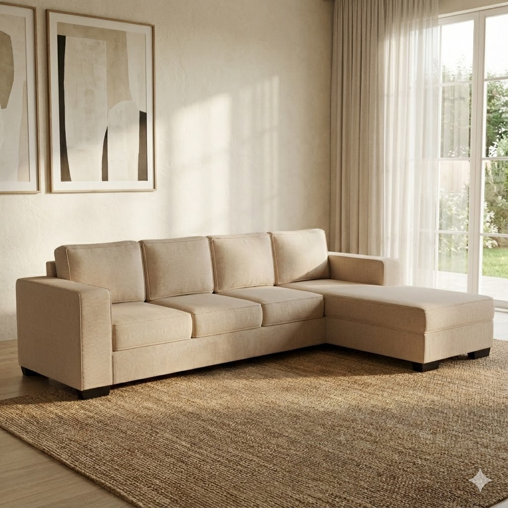 Kiwi Comfort NZ Made 4-Seater Corner Sofa with Chaise