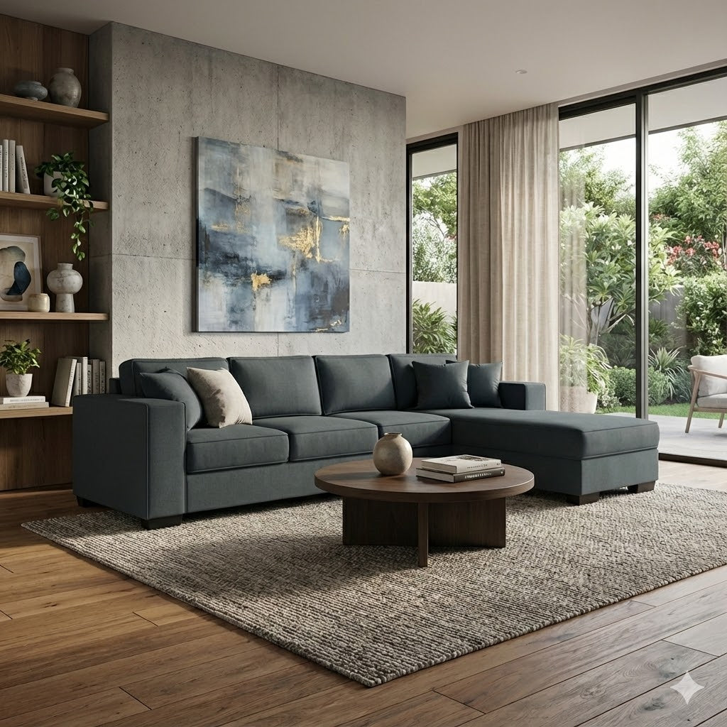 Kiwi Comfort NZ Made 4-Seater Corner Sofa with Chaise