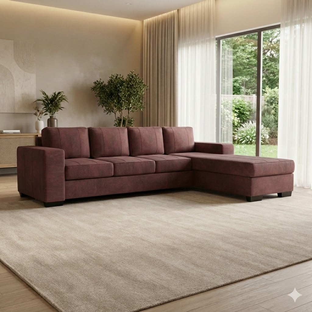 NZ Made Evoque 4 Seater with Chaise Corner Sofa