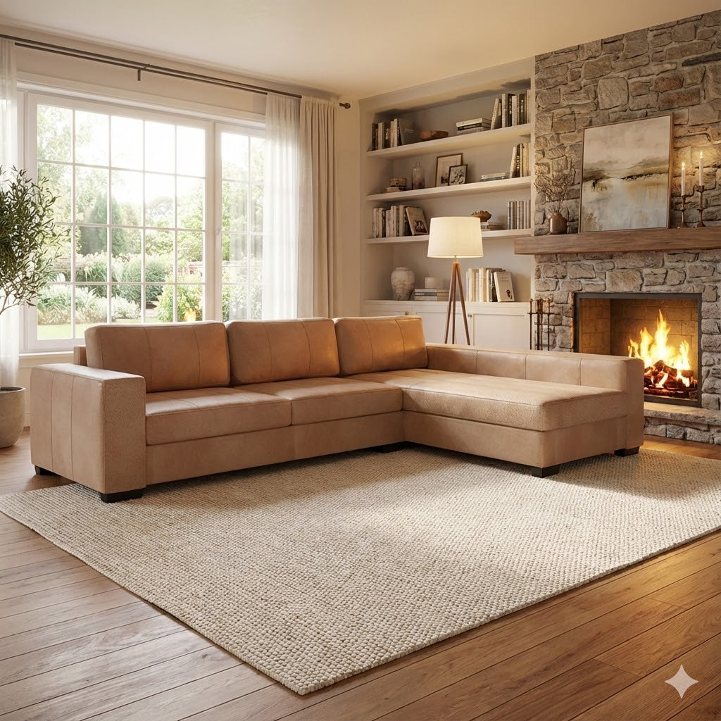 NZ Made Evoque Long-Arm with Chaise Corner Sofa