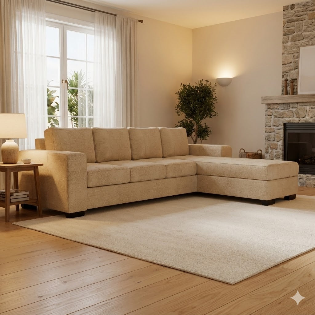 NZ Made Evoque 4 Seater with Chaise Corner Sofa