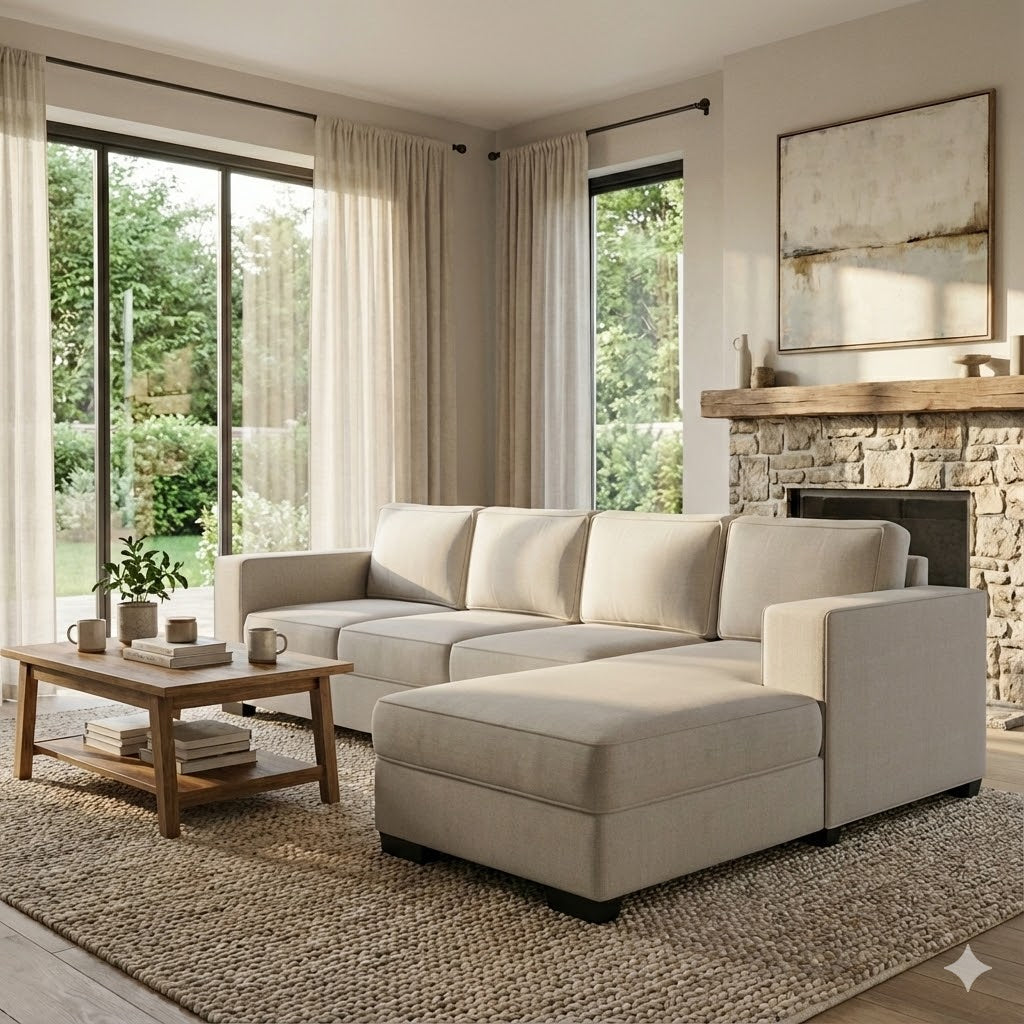 Kiwi Comfort NZ Made 4-Seater Corner Sofa with Chaise